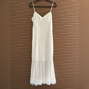 Lulu's White Lace Maxi Dress